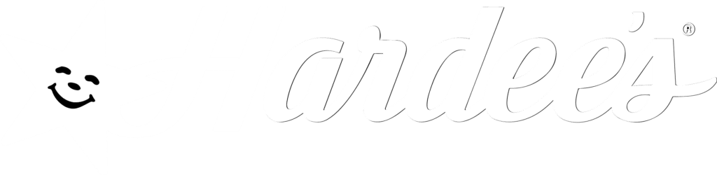 hardees logo white