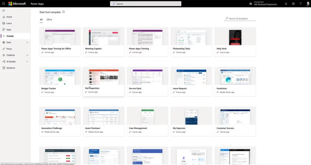 Design custom apps using drag-and-drop elements on a blank canvas. Add UI components like images, charts, forms, and buttons and define the logic and behavior of these components.